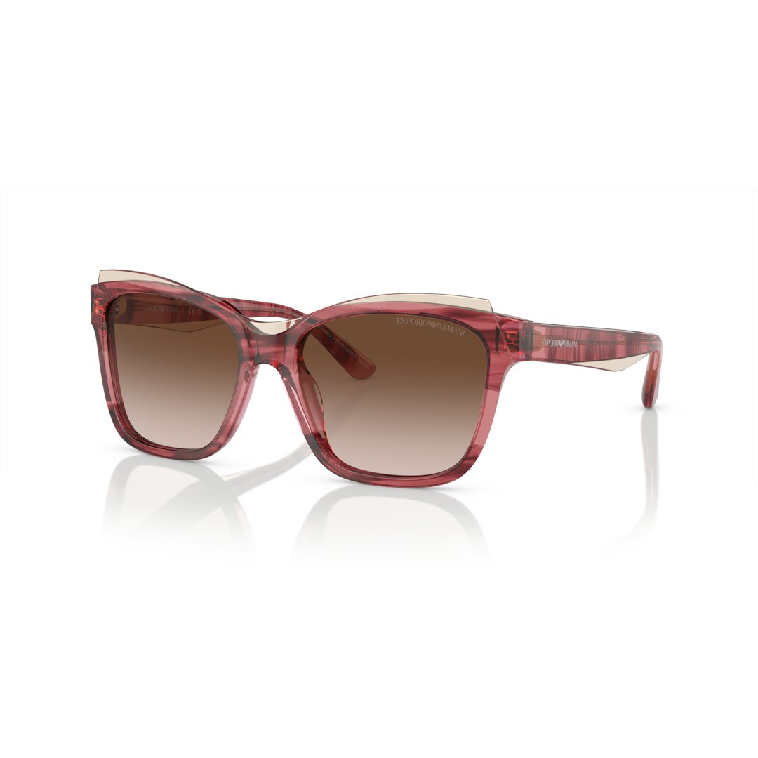 Emporio Armani EA4209 Dames - Vierkant Bruin Rood