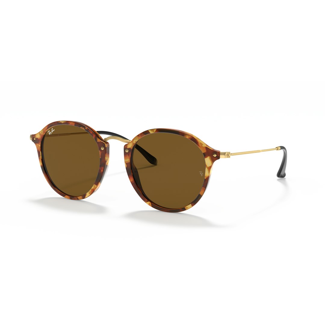 Ray-Ban Round Fleck RB2447 - Rond Goud Bruin