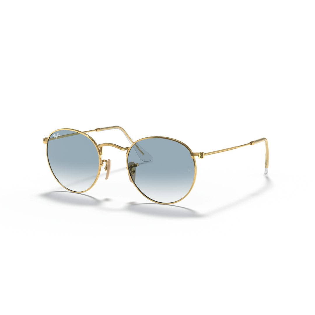 Ray-Ban Round Flat RB3447N Heren - Rond Goud