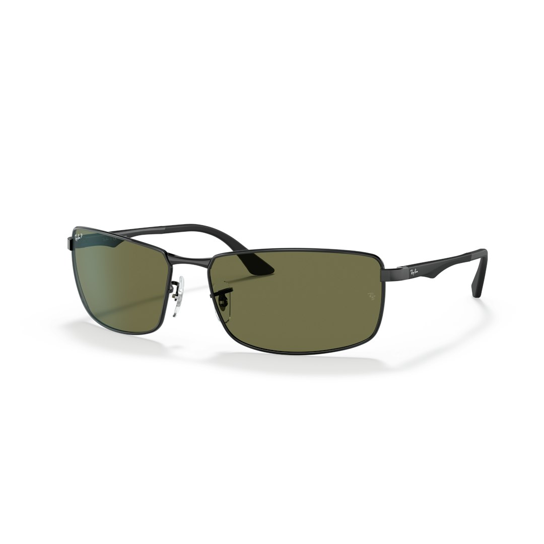 Ray-Ban RB3498 Heren - Rechthoekig Zwart Polarized glazen