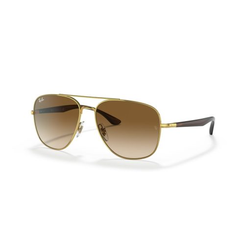 Ray-Ban RB3683 - Vierkant Goud Polarized glazen