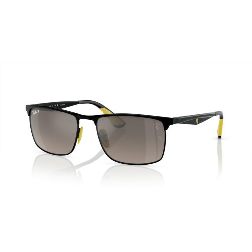 Ray-Ban Scuderia Ferrari Collection RB3726M - Rechthoekig Zwart Polarized & Spiegel glazen