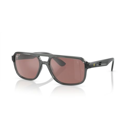 Ray-Ban Scuderia Ferrari Collection RB4414M - Onregelmatig Transparent Grijs Polarized & Spiegel glazen