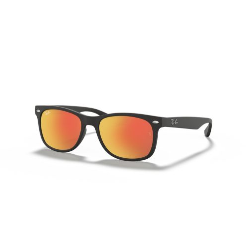 Ray-Ban Junior New Wayfarer RJ9052S - Vierkant Zwart Spiegel glazen