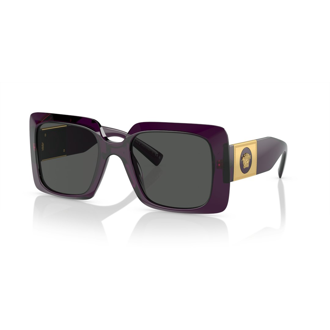 Versace VE4405 Dames - Rechthoekig Transparent Paars