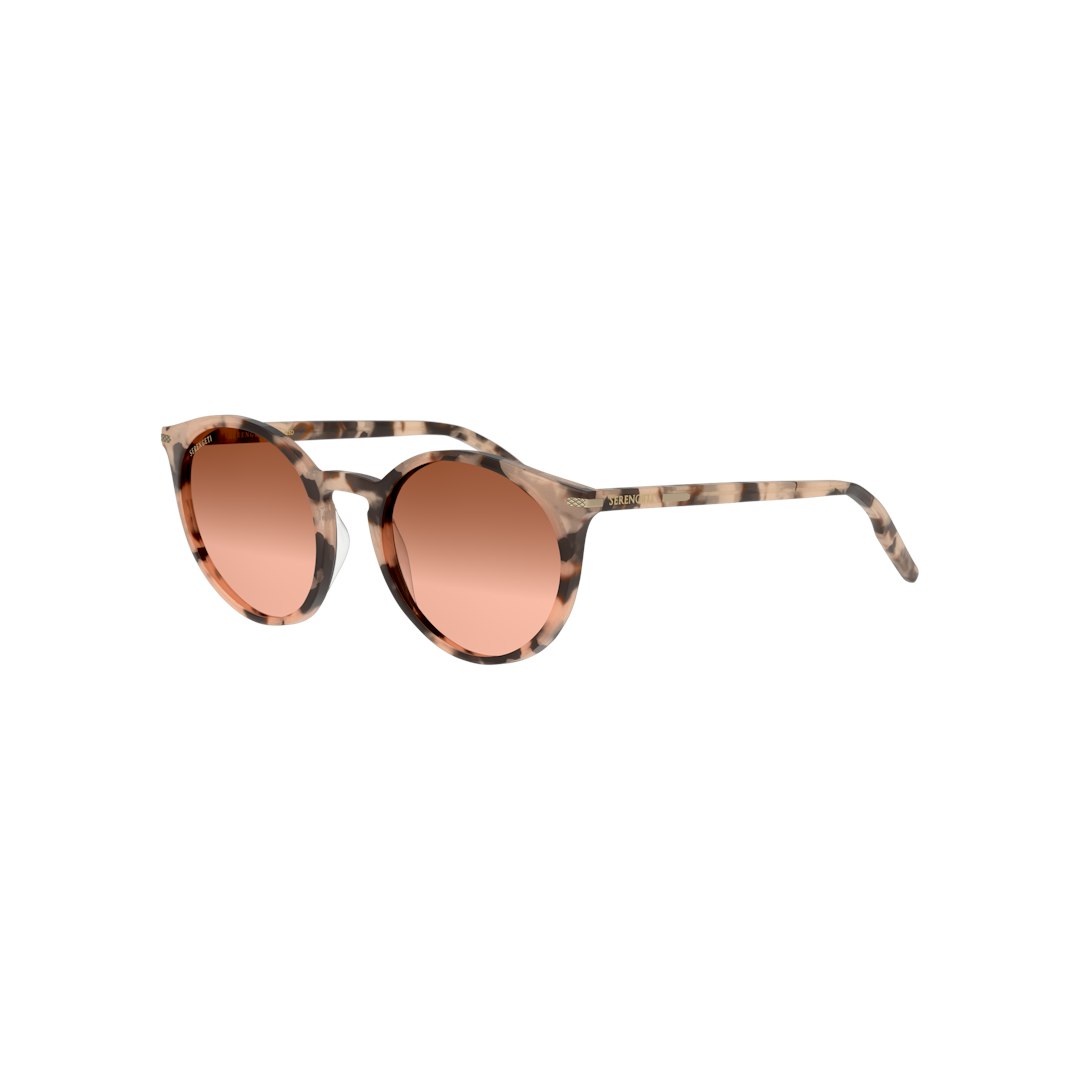 Serengeti Leonora Dames - Rond Roze Polarized glazen