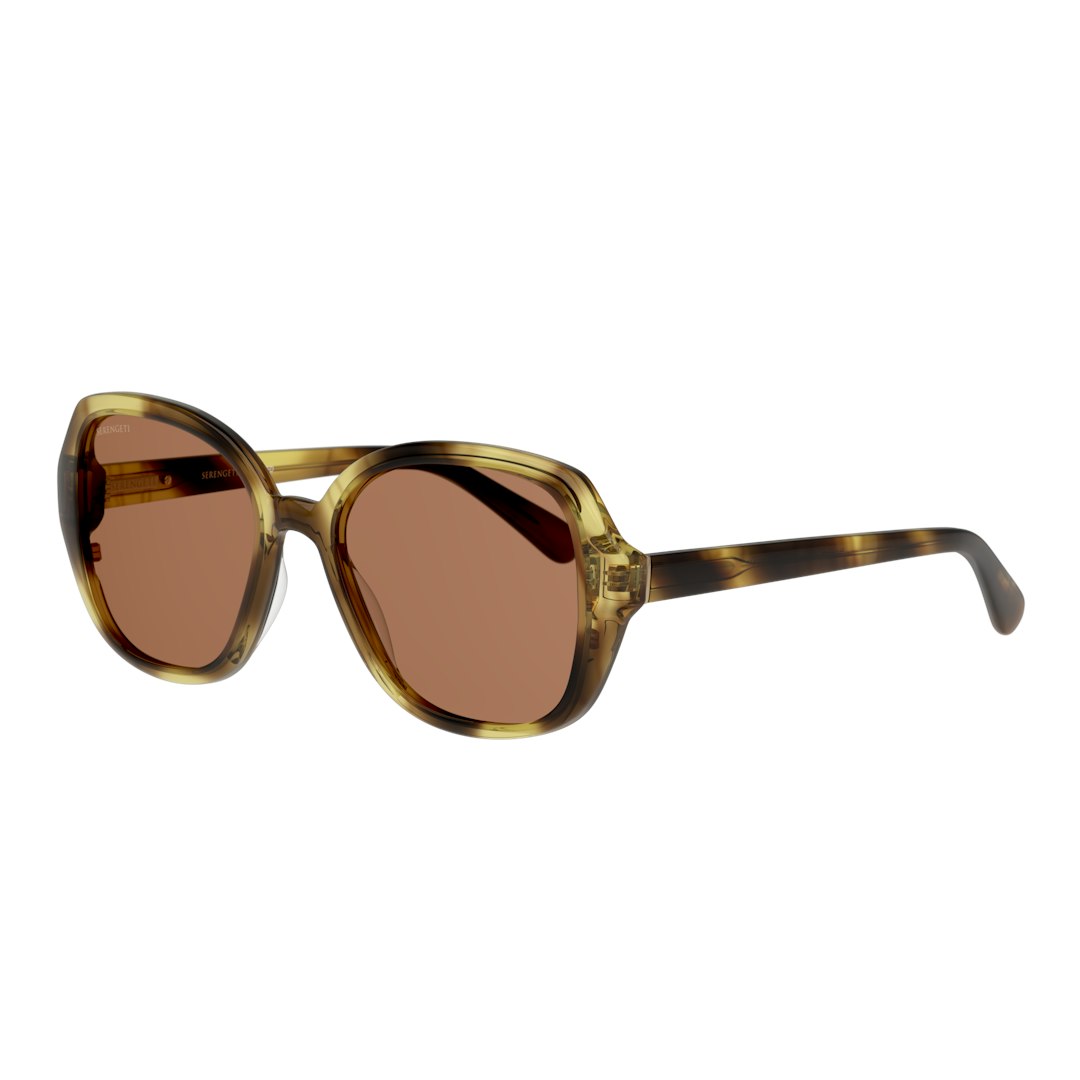 Serengeti Haworth Dames - Vierkant Havana Polarized glazen