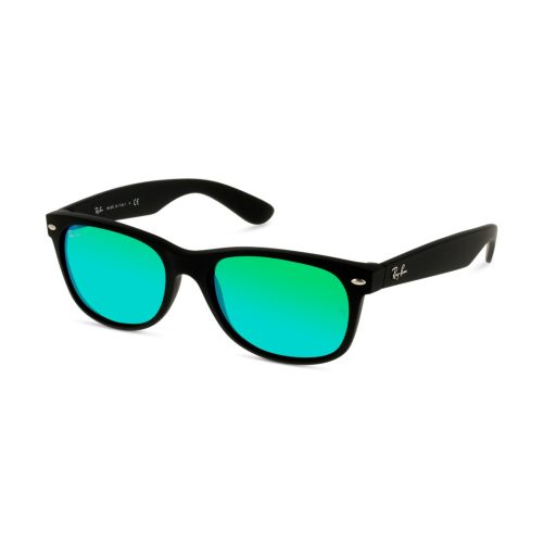 Ray-Ban New Wayfarer Flash RB2132 - Rechthoekig Zwart Spiegel glazen