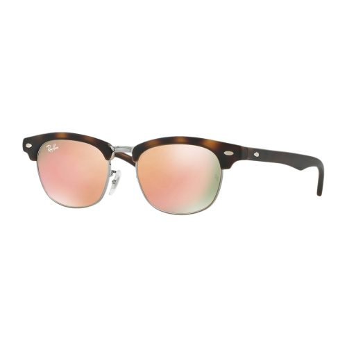 Ray-Ban Junior Clubmaster RJ9050S - Rechthoekig Bruin Oranje Polarized glazen