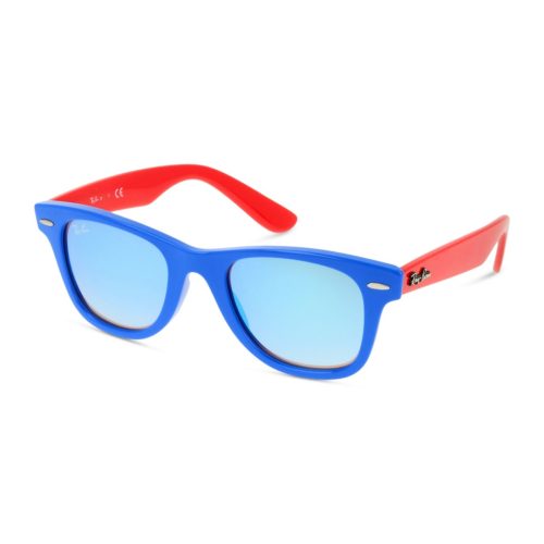 Ray-Ban Junior Wayfarer RJ9066S - Vierkant Blauw Spiegel glazen