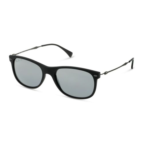 Ray-Ban RB4318 - Vierkant Zwart Polarized & Spiegel glazen